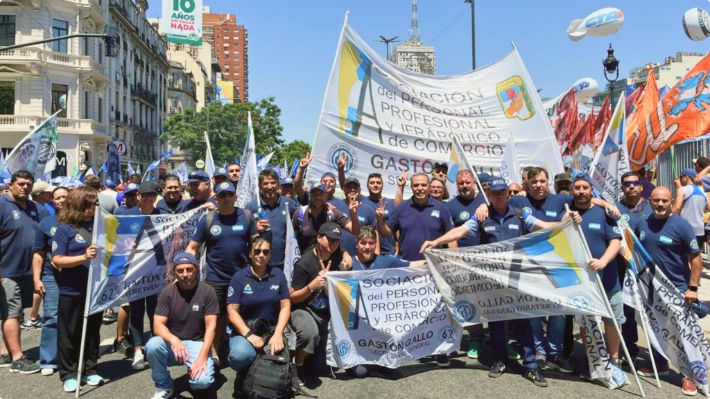 Jerárquicos de Comercio - movilización Confederación General del Trabajo - febrero 2026